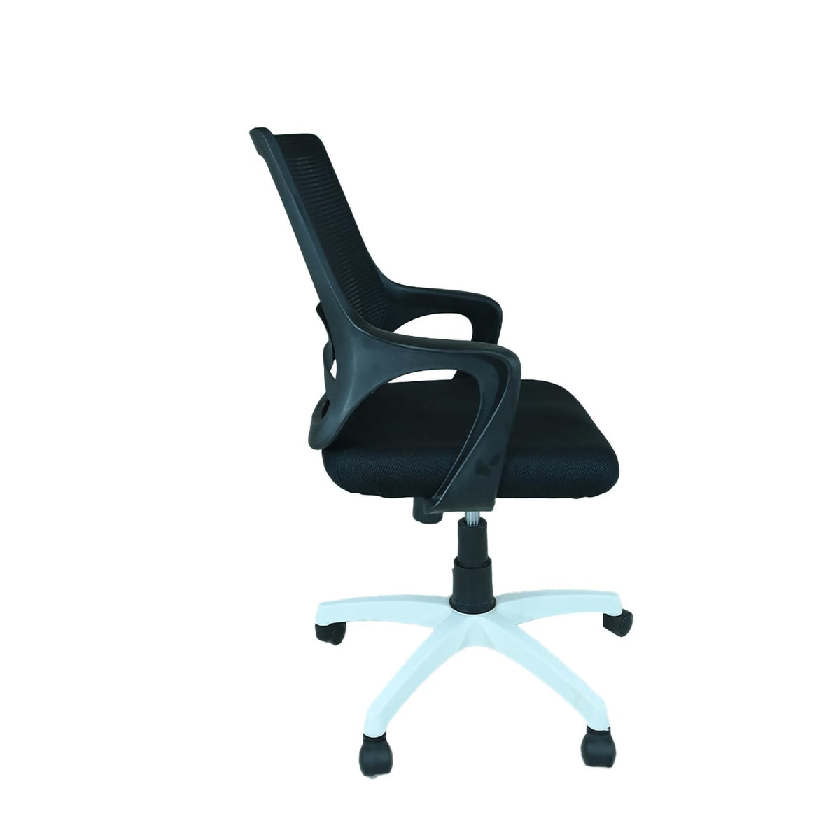 SmileSellers Pearl Ergonomic Mesh Mid-Back Office Chair with Adjustable Height, Cushioned Seat & Revolving Heavy-Duty Base | Study, Computer & Work from Home Chair