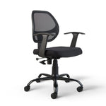 SmileSellers ARROW Ergonomic Mesh Mid-Back Office Chair with Adjustable Height, Tilt Lock, Cushioned Seat & Heavy-Duty Metal Base | Revolving Desk Chair for Home, Study & Office Use