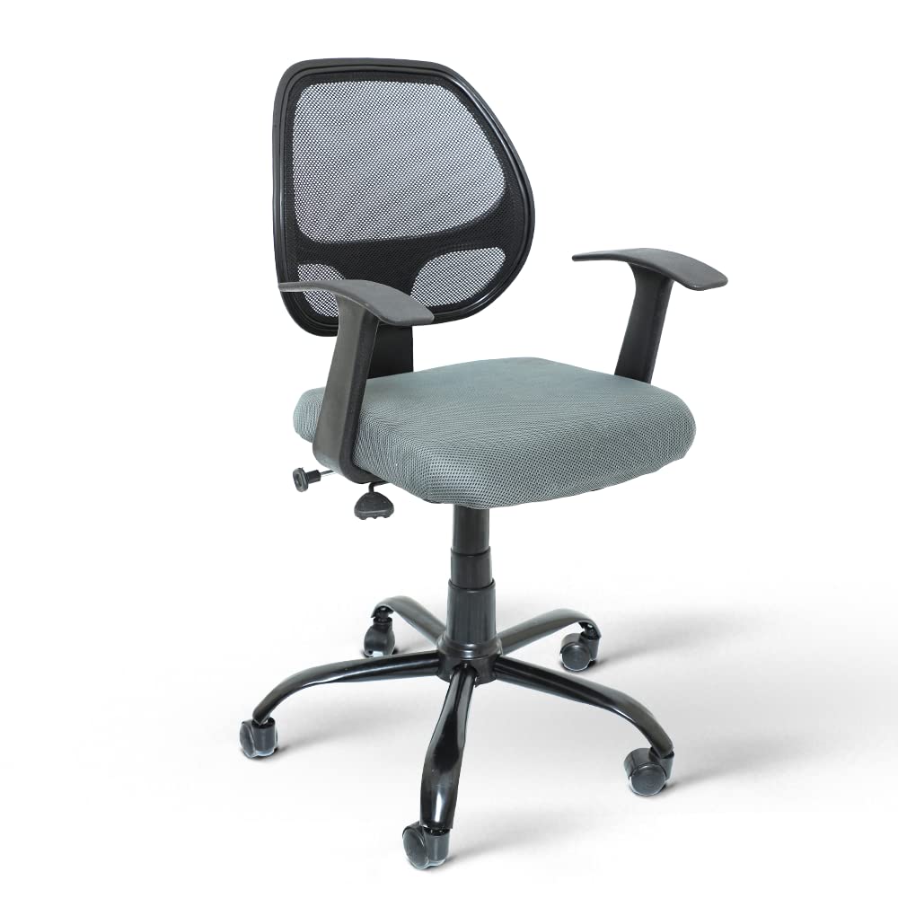 SmileSellers Arrow Mesh Mid-Back Ergonomic Desk Office Chair with Tilting Mechanism, Comfortable Seat, and Revolving Heavy Duty Metal Base | Ideal for Work from Home & Study