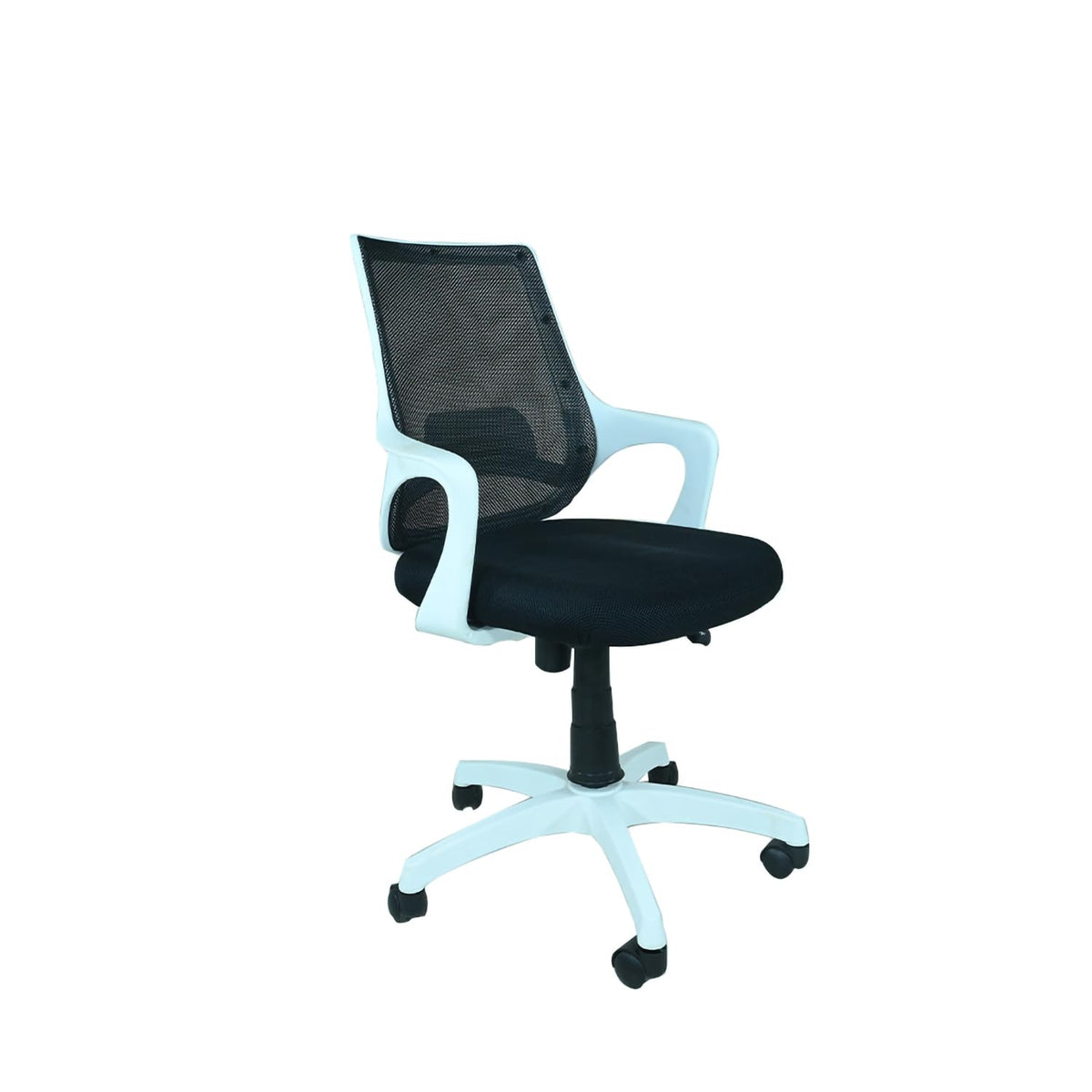 SmileSellers Pearl Ergonomic Mesh Mid-Back Office Chair with Adjustable Height, Cushioned Seat & Revolving Heavy-Duty Base | Study, Computer & Work from Home Chair