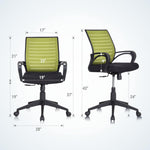 SmileSellers Boom Ergonomic Mesh Mid-Back Office Chair with Adjustable Height, Tilt Lock, Cushioned Seat & Heavy-Duty Revolving Base | Comfortable Desk Chair for Work from Home, Study & Office Use