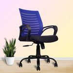 SmileSellers Boom Ergonomic Mesh Mid-Back Office Chair with Adjustable Height, Tilt Lock, Cushioned Seat & Heavy-Duty Revolving Base | Comfortable Desk Chair for Work from Home, Study & Office Use