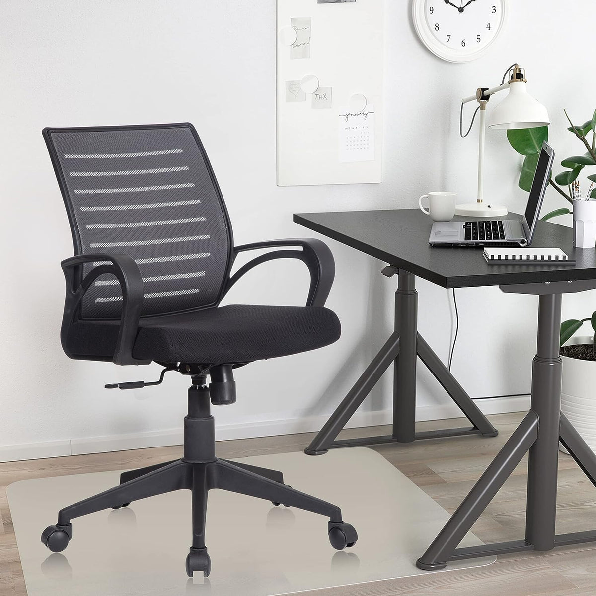 SmileSellers Boom Ergonomic Mesh Mid-Back Office Chair with Adjustable Height, Tilt Lock, Cushioned Seat & Heavy-Duty Revolving Base | Comfortable Desk Chair for Work from Home, Study & Office Use