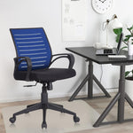 SmileSellers Boom Ergonomic Mesh Mid-Back Office Chair with Adjustable Height, Tilt Lock, Cushioned Seat & Heavy-Duty Revolving Base | Comfortable Desk Chair for Work from Home, Study & Office Use