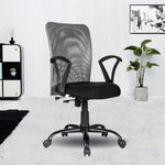 SmileSellers Ergonomic Mesh Mid-Back Office Chair with Tilt Lock, Adjustable Height, Comfortable Seat & Heavy-Duty Metal Base for Work from Home, Study, and Office