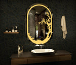 smilesellers Glass LED Wall Mirror With Light-Wall Mounted Backlit-, For Home Office Decor