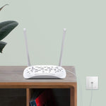 TP-LINK TD-W8961N Wireless N300 ADSL2+ Wi-Fi Modem Router, 2x 5dBi Omni directional Fixed antennas, Input ISPs supported- BSNL, MTNL, Tata Indicom (RJ-11 Port)