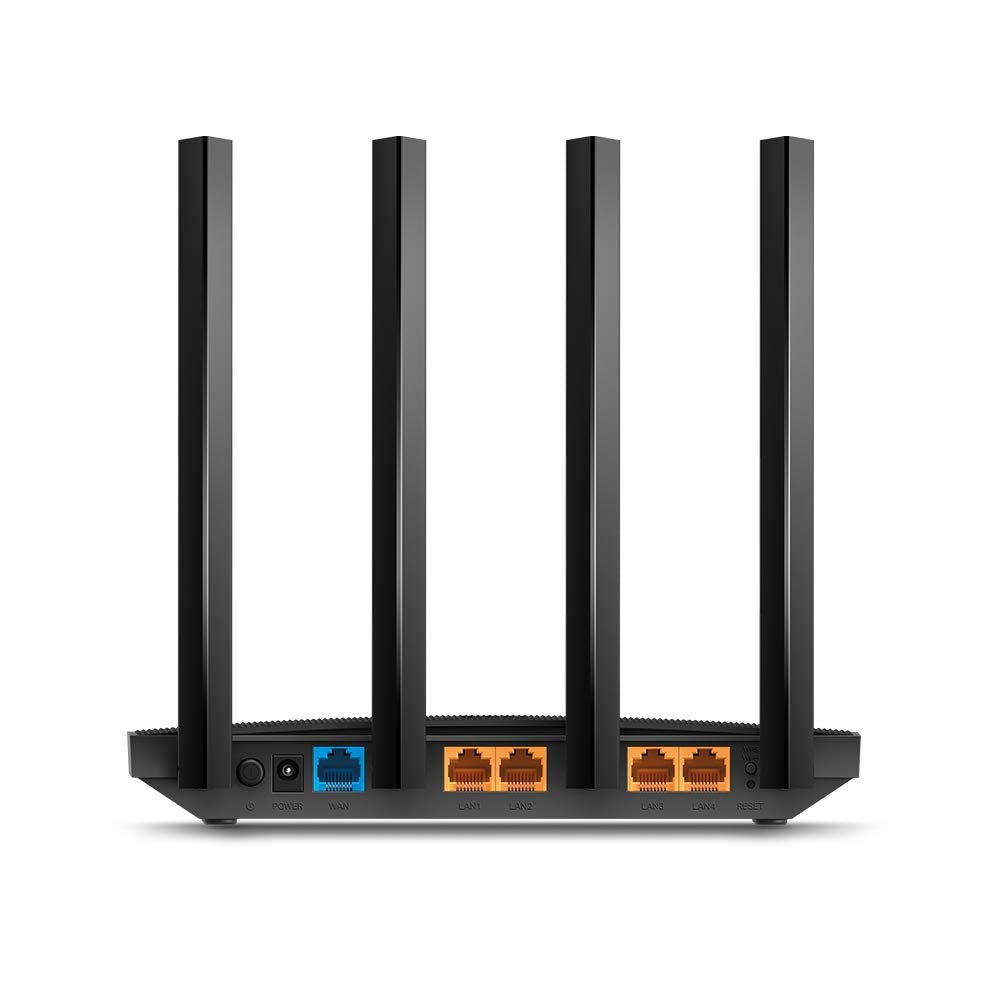TP-Link Archer C6 Gigabit MU-MIMO Wireless Router, Dual Band 1200 Mbps Wi-Fi Speed, 5 Gigabit Ports, 4 External Antennas and 1 Internal Antenna WiFi Coverage with Access Point Mode, Qualcomm Chipset