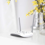 TP-LINK TD-W8961N Wireless N300 ADSL2+ Wi-Fi Modem Router, 2x 5dBi Omni directional Fixed antennas, Input ISPs supported- BSNL, MTNL, Tata Indicom (RJ-11 Port)