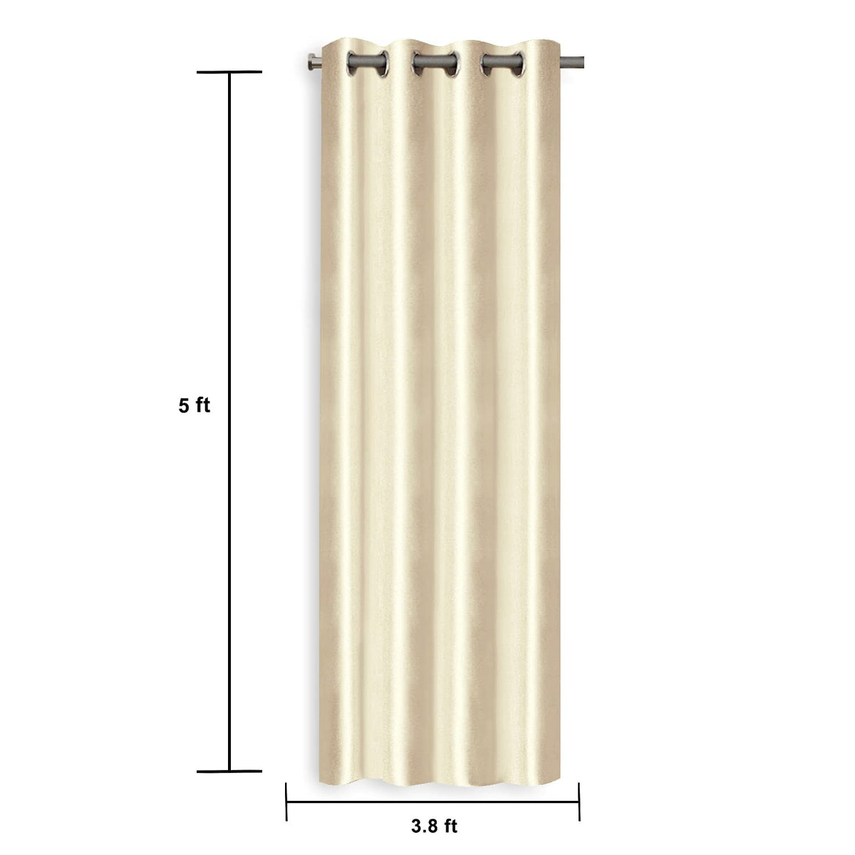 SmileSellers Polyester Solid Crushed Texture Curtain Door Screen