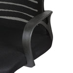 SmileSellers Mid Back Sturdy Metal Base Nylon Mesh Revolving | Heavy Duty Metal Frame | Office Visitor/Study | Ergonomic Chair (Black)