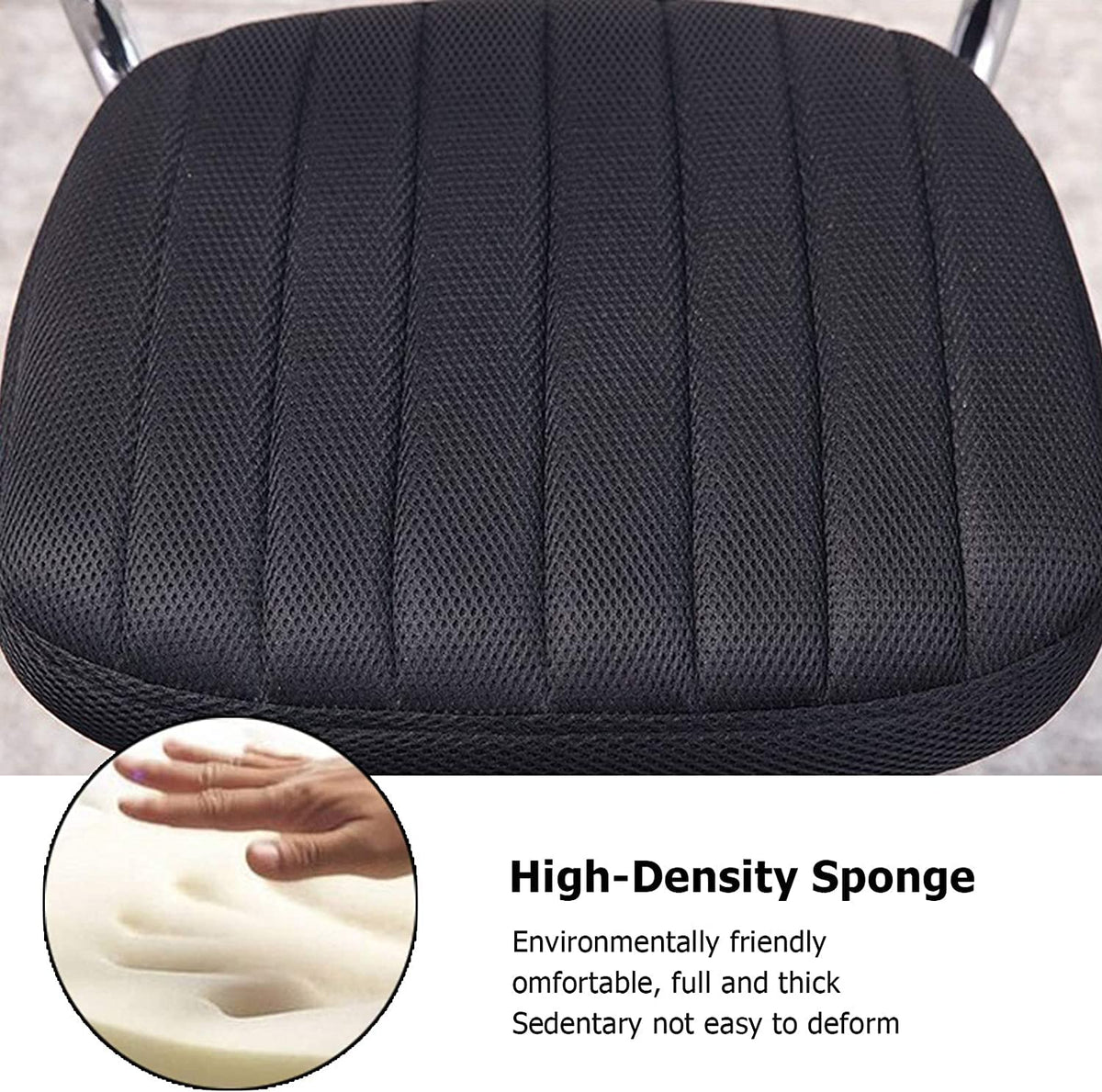 SmileSellers Work Chair Armless Mesh Breathable Swivel Desk Chair Ergonomic Swivel Chair for Home Office Reception Chair Seat Height: 42-53cm