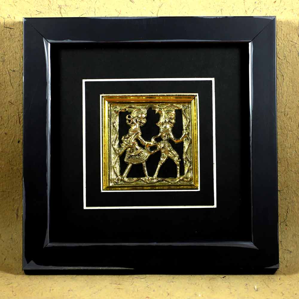 SmileSellers Tribal design Brass design wooden photo frame