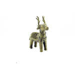 SmileSellers Handmade Brass Figurines In Dhokra Art (Set Of 2) ,Horse And Deer Show piece