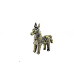 SmileSellers Handmade Brass Figurines In Dhokra Art (Set Of 2) ,Horse And Deer Show piece