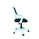 SmileSellers Pearl Ergonomic Mesh Mid-Back Office Chair with Adjustable Height, Cushioned Seat & Revolving Heavy-Duty Base | Study, Computer & Work from Home Chair