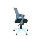 SmileSellers Pearl Ergonomic Mesh Mid-Back Office Chair with Adjustable Height, Cushioned Seat & Revolving Heavy-Duty Base | Study, Computer & Work from Home Chair