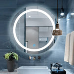 SmileSellers LED Front Light Mirror with Imported Touch Sensor + Dimmer + Single Click White + Cool Day Light + Warm Light for for Bathroom, Bedroom, Drawing Room, Washbasin( 30x30 Inch)