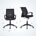SmileSellers Boom Ergonomic Mesh Mid-Back Office Chair with Adjustable Height, Tilt Lock, Cushioned Seat & Heavy-Duty Revolving Base | Comfortable Desk Chair for Work from Home, Study & Office Use