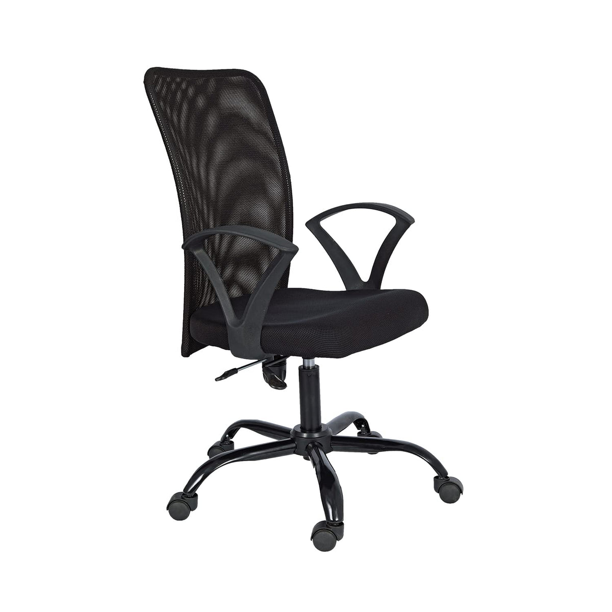 SmileSellers Mesh Mid-Back Ergonomic Desk Office Chair with Tilting Mechanism, Comfortable Seat, and Revolving Heavy Duty Metal Base | Ideal for Work from Home & Study