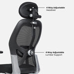 SmileSellers Matrix Ergonomic High Back Mesh Office Chair with Adjustable Armrests, Superb Lumbar Support & Breathable Backrest for Home and Office Use