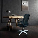 SmileSellers Pearl Ergonomic Mesh Mid-Back Office Chair with Adjustable Height, Cushioned Seat & Revolving Heavy-Duty Base | Study, Computer & Work from Home Chair