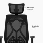 SmileSellers Hector High Back Ergonomic Gaming and Office Chair with Adjustable Armrests, Mesh Backrest, Multi-Tilt Lock Mechanism, and Cushioned Seat | Desk Chair for Work, Study & Gaming