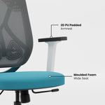 SmileSellers Hector High Back Ergonomic Gaming and Office Chair with Adjustable Armrests, Mesh Backrest, Multi-Tilt Lock Mechanism, and Cushioned Seat | Desk Chair for Work, Study & Gaming