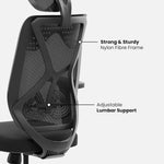 SmileSellers Hector High Back Ergonomic Gaming and Office Chair with Adjustable Armrests, Mesh Backrest, Multi-Tilt Lock Mechanism, and Cushioned Seat | Desk Chair for Work, Study & Gaming