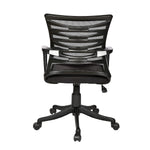 SmileSellers Zig Zag Ergonomic Mesh Mid-Back Office Chair with Adjustable Height, Tilt Lock, Cushioned Seat & Heavy-Duty Revolving Metal Base | Comfortable Desk Chair for Study, Home Office & Workstation Use