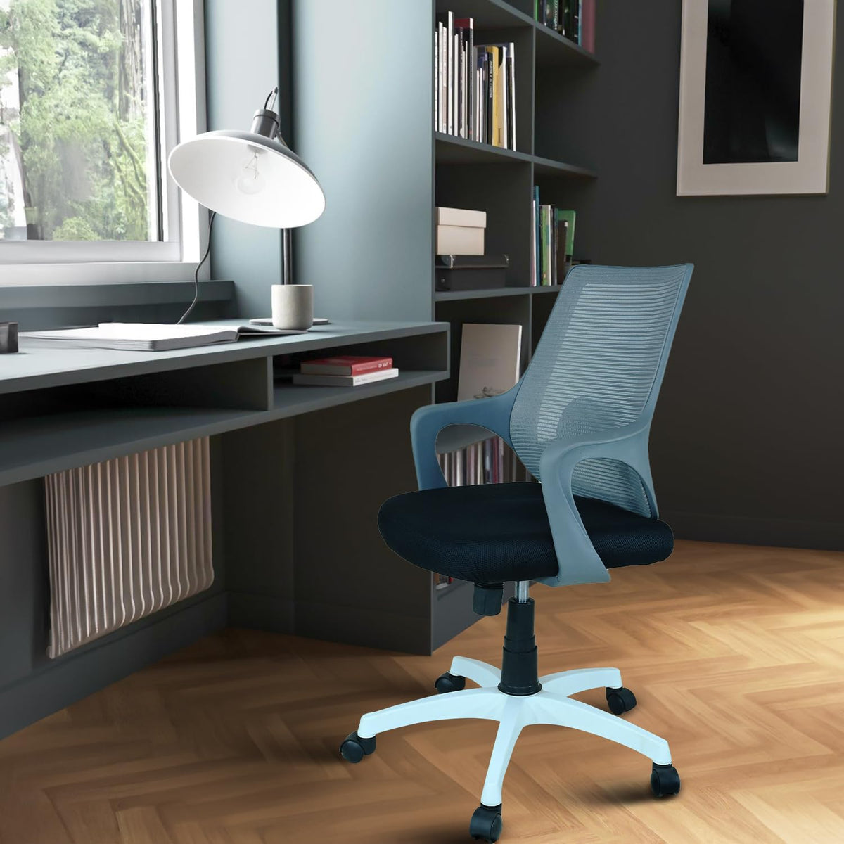 SmileSellers Pearl Mesh Mid-Back Ergonomic Office Chair | Study Chair | Revolving Chair | Computer Chair | Work from Home