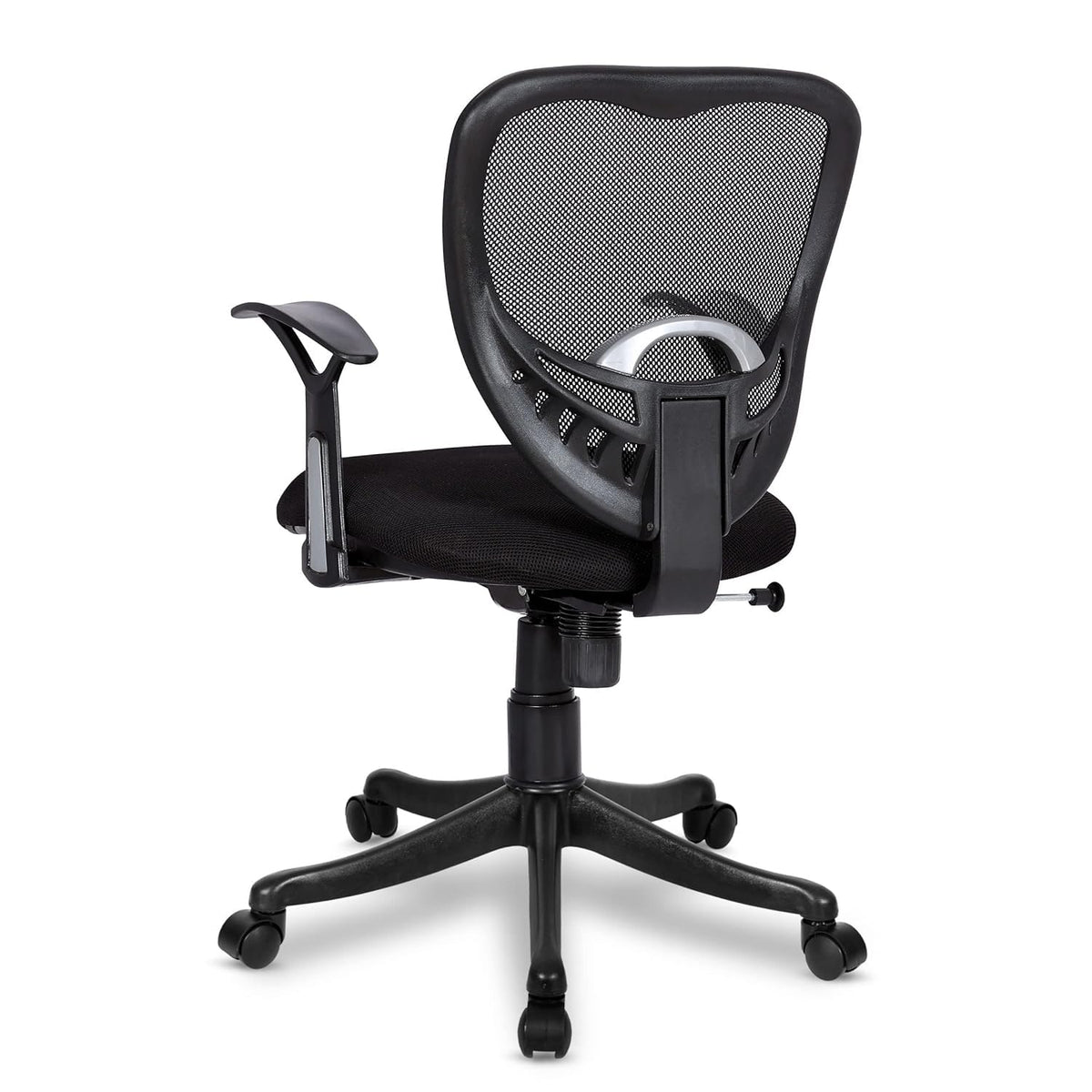 SmileSellers Star Execuative Ergonomic Office Chair| Height Adjustable Seat | Upholstered Seat and T Type armrest Provides Better Comfort |Push Back Tilt Feature |Mid Back