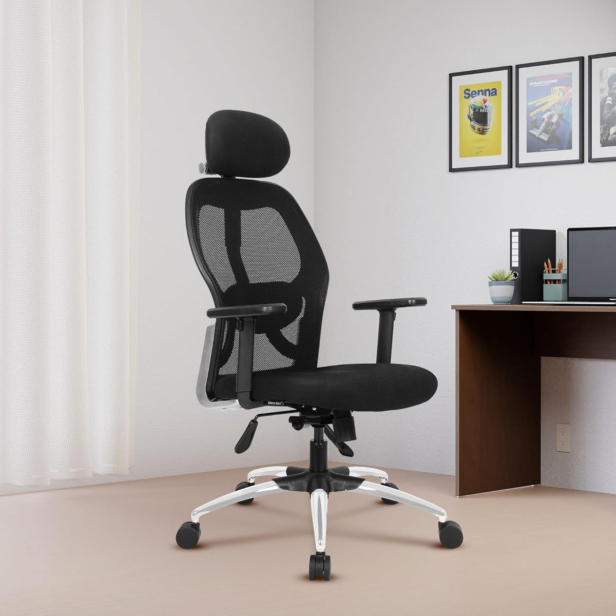 SmileSellers Matrix High Back Office Chair | High Back Mesh Ergonomic Home Office Desk Chair | 2D Adjustable Armrests | Superb Lumbar Support | Knee-Tilt Mechanism