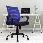 SmileSellers Boom Ergonomic Mesh Mid-Back Office Chair with Adjustable Height, Tilt Lock, Cushioned Seat & Heavy-Duty Revolving Base | Comfortable Desk Chair for Work from Home, Study & Office Use