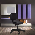 SmileSellers Mid Back Revolving Height Adjustable Office Stool with Strong Nylon Base, 360° Swivel, and Comfortable Cushion for Home & Workspaces