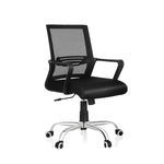 SmileSellers Chorus Nylon Mesh Mid-Back Ergonomic Desk Office Chair with Tilting Mechanism, Comfortable Seat, and Revolving Heavy Duty Metal Base | Ideal for Work from Home & Study