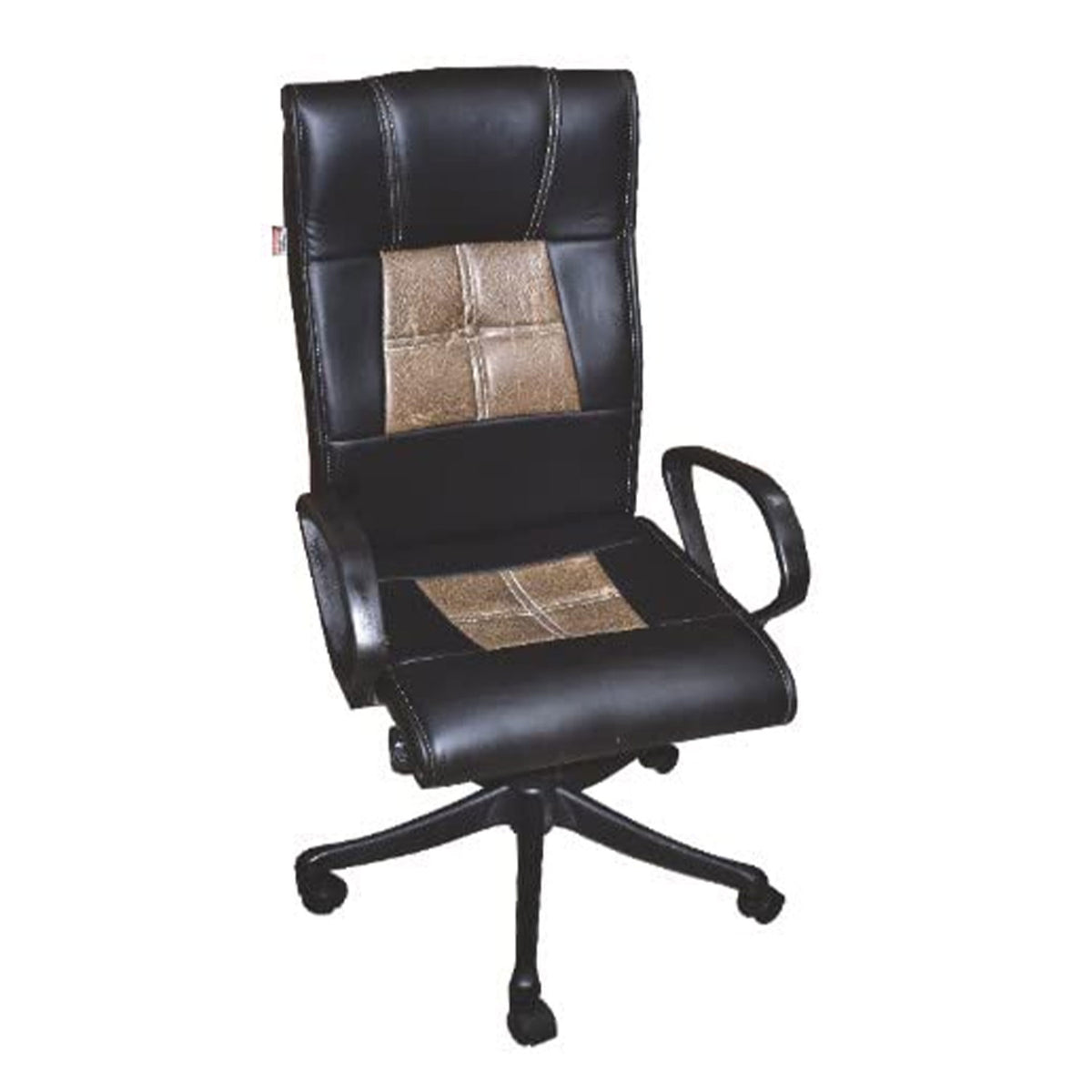 SmileSellers HIGH Back Cushion Office Managers Chair LEATHERETTTE Material and Super Comfy HIGH Back Black Color