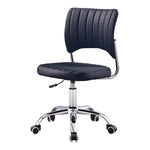 SmileSellers Work Chair Armless Mesh Breathable Swivel Desk Chair Ergonomic Swivel Chair for Home Office Reception Chair Seat Height: 42-53cm