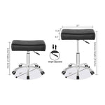 SmileSellers Rolling Swivel Stool Height Adjustable with Wheels Heavy Duty for Office Home Desk Counter Salon