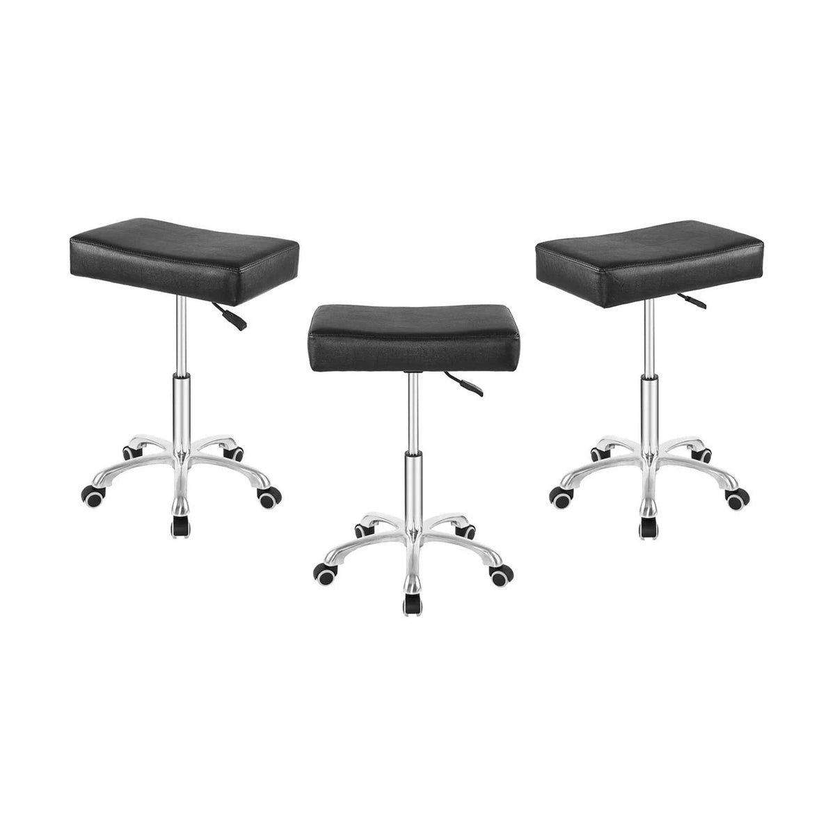 SmileSellers Rolling Swivel Stool Height Adjustable with Wheels Heavy Duty for Office Home Desk Counter Salon