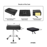 SmileSellers Rolling Swivel Stool Height Adjustable with Wheels Heavy Duty for Office Home Desk Counter Salon