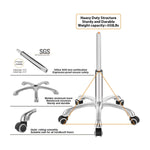 SmileSellers Rolling Swivel Stool Height Adjustable with Wheels Heavy Duty for Office Home Desk Counter Salon