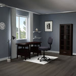 SmileSellers Mid Back Revolving Height Adjustable Office Stool with Strong Nylon Base, 360° Swivel, and Comfortable Cushion for Home & Workspaces (Black)