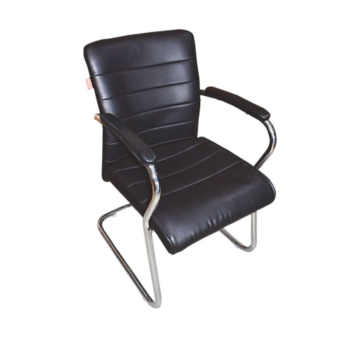 SmileSellers Office Chair Executive Visitor Study Chair with arm Rest with Steel Frame and cushioned seat Back