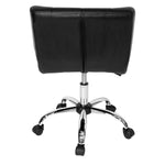 SmileSellers Modern Black Crest Armless Office Chair Swivel Task Chair Desk Chair Computer Chair