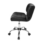 SmileSellers Modern Black Crest Armless Office Chair Swivel Task Chair Desk Chair Computer Chair