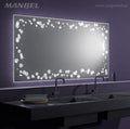 smilesellers Glam Glass LED Wall Mirror With  White Light-Wall Mounted Backlit- 24x18 Inch, For Home Office Decor
