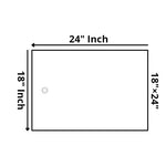 SmileSellers Glass LED Wall Mirror with Touch Sensor, Warm Light, Cool Day Light & Dimmer | Premium Framed Rectangular Bathroom, Bedroom & Living Room Mirror (24x18 Inch,3Light)