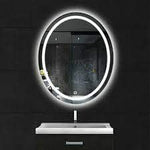 SmileSellersRectangular LED Wall Mirror with Touch Sensor, 3 Light Modes & Dimmer | Framed Backlit Glass Mirror for Bathroom, Bedroom & Dressing Room (24x18 Inch)