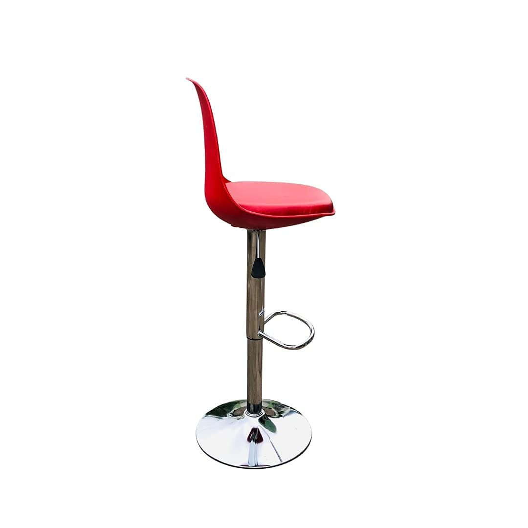 SmileSellers Hight Adjustable Bar Chair/Kitchen Stool (Red)